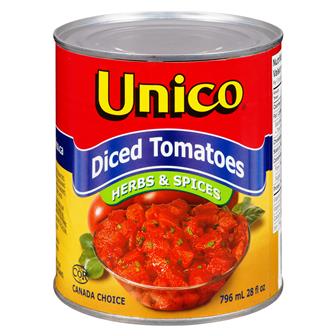 Unico Tomatoes Diced Herbs & Spices