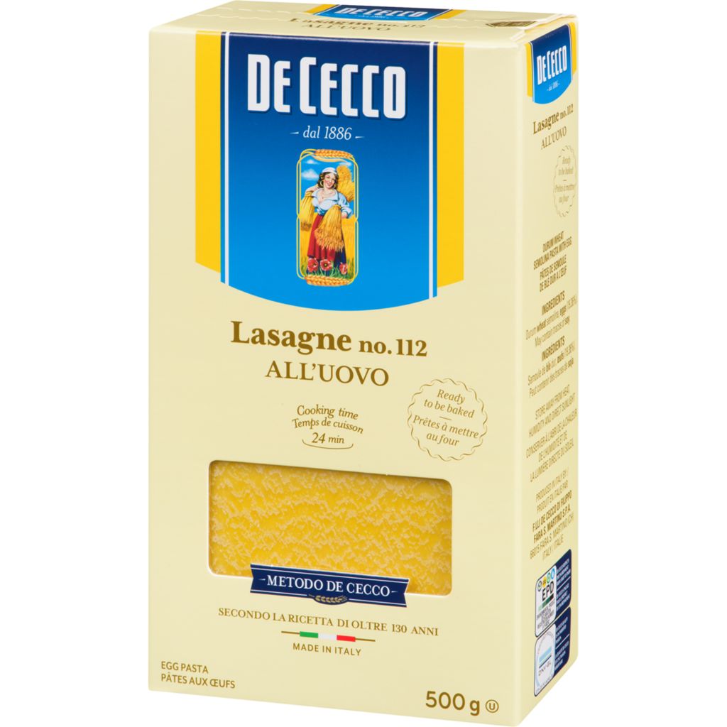 De Cecco Egg Pasta Lasagne Timb.