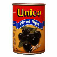 Unico Canned Olives Pitted Ripe Black