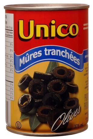Unico Canned Olives Sliced Black